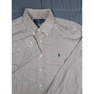 Polo Ralph Lauren Mens XL Tan Black Check Plaid Pony Preppy Christmas Party‎